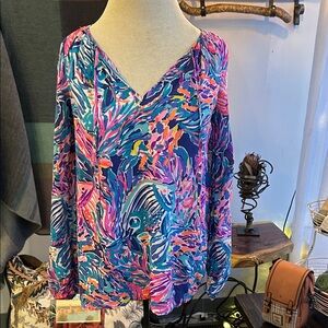 Lilly Pulitzer Resort Wear Colorful Blouse